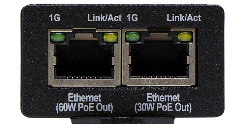 LANケーブル用PoE++（60W）リピータスイッチ MaxiiNet Vi3003